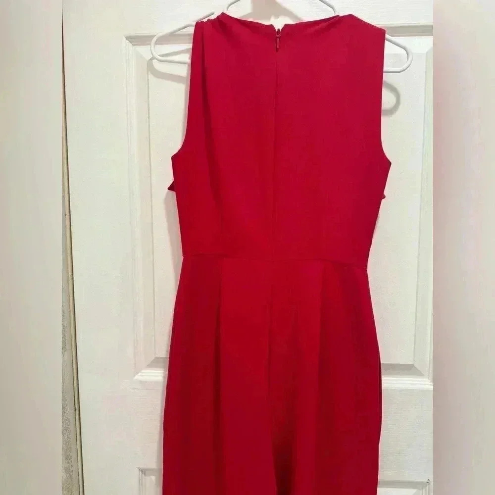 BCBGMAXAZRIA Women’s Wide Leg Romper Jumpsuit Red - Picture 10 of 12